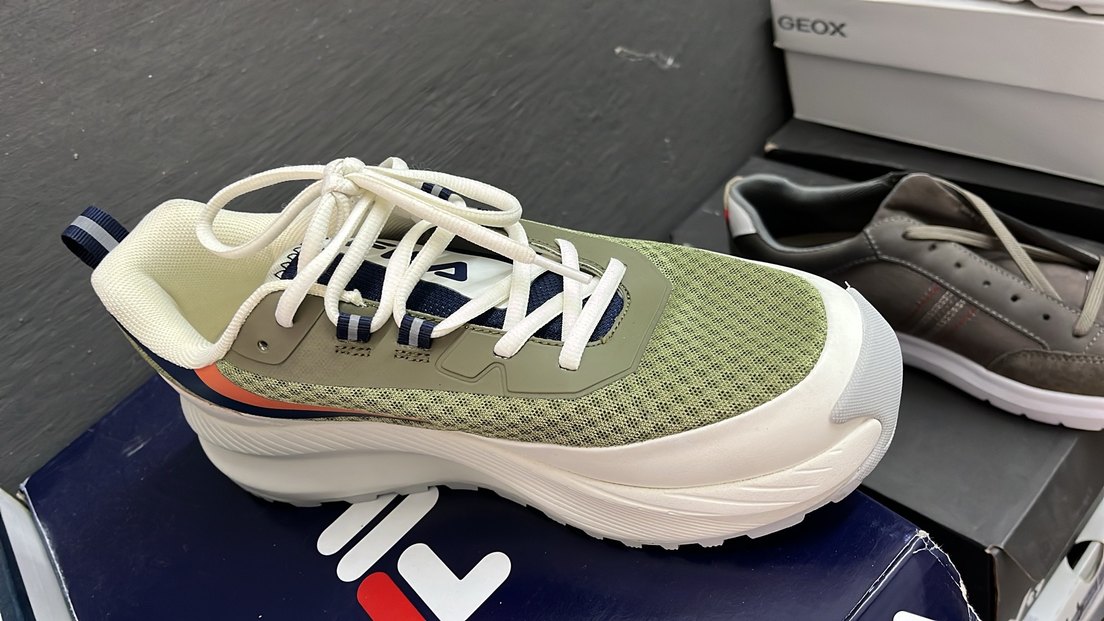 Normalde 3000 tl etiketi Erkek Spor Ayakkabı, Kayışlı, Yeşil-Gri - Görsel 3