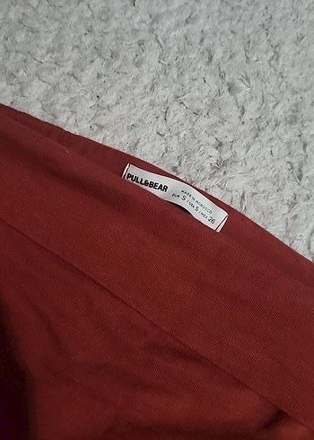 Pull and Bear Kırmızı Straplez Spor Crop Top