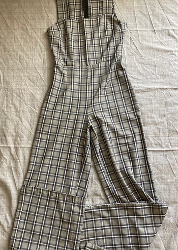 Vintage Gri Kareli Uzun Tulum