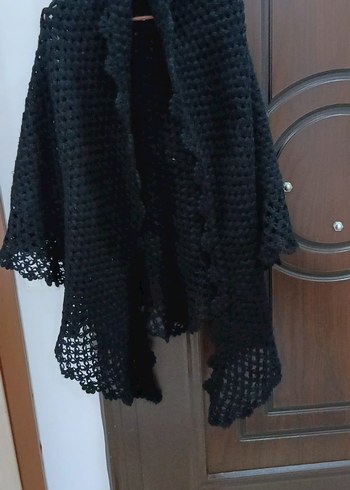 Diğer Siyah Örgü Gotik Kadın Şal