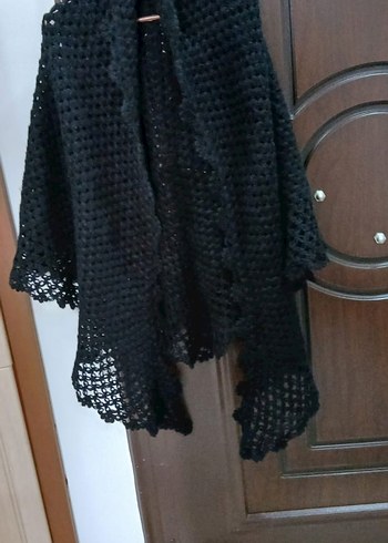 Diğer Kadın Siyah Örgü Gotik Şal