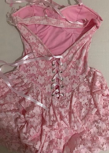 Dantel Detaylı Pembe - Görsel 2