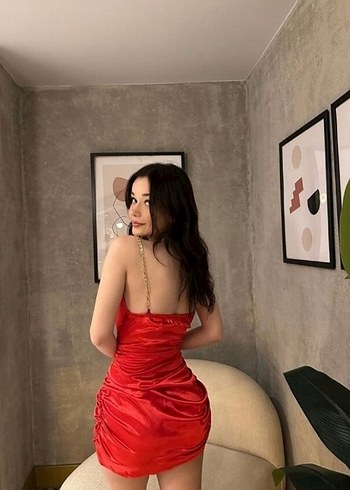 Parlak Kırmızı Drapeli Mini Elbise - Görsel 2