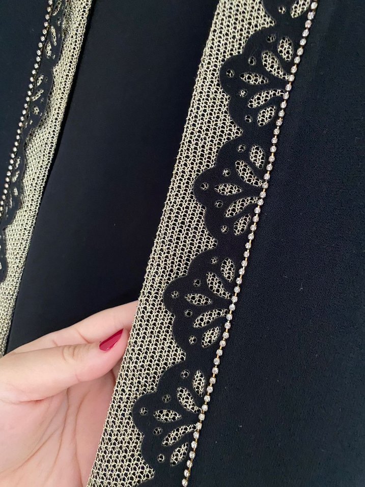 Dantel Detaylı Siyah Kadın Ofis Takımı - Görsel 3