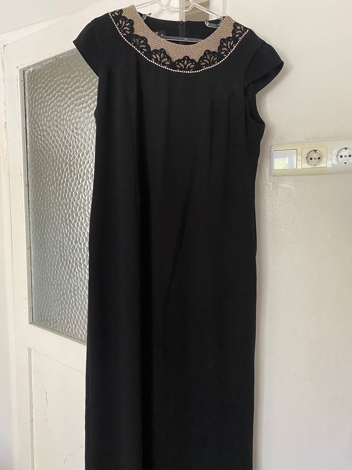 Dantel Detaylı Siyah Kadın Ofis Takımı - Görsel 5