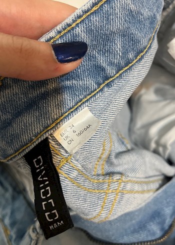 H&M Mavi Pastel Renkli Kot Pantolon