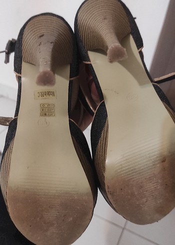 Denim Tokalı Yüksek Topuklu Kadın Ayakkabısı - Görsel 5