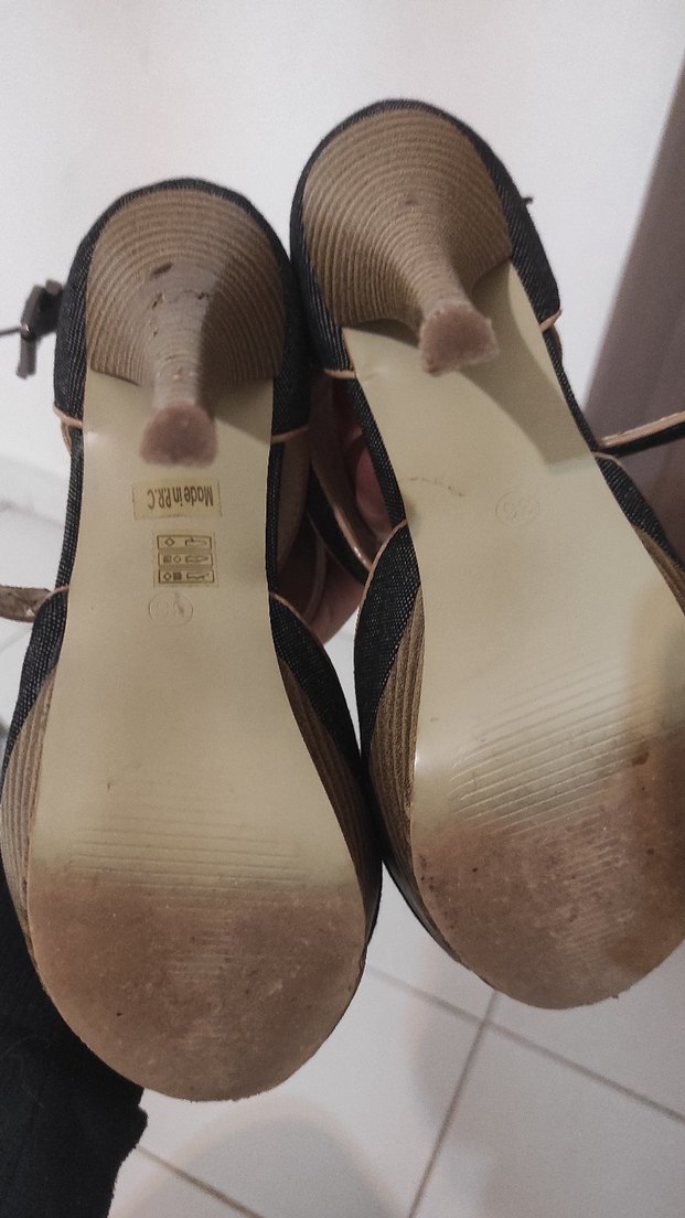 Denim Tokalı Yüksek Topuklu Kadın Ayakkabısı - Görsel 5