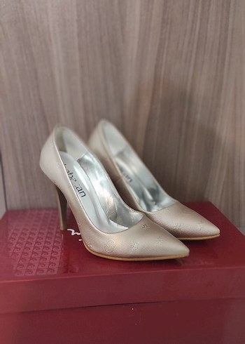 Bej Kadın Stiletto Topuklu Ayakkabı - Görsel 2