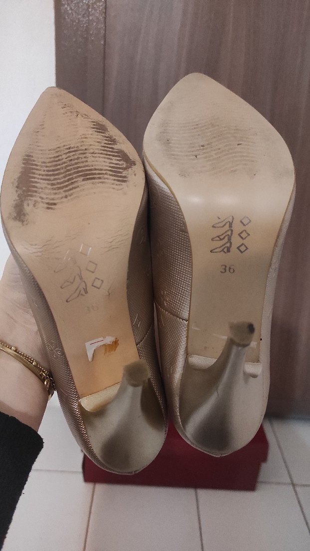 Bej Kadın Stiletto Topuklu Ayakkabı - Görsel 4