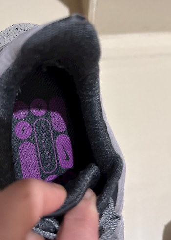 Gri Bağcıklı Nike Kadın Spor Ayakkabı - Görsel 5