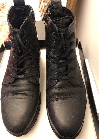 Erkek siyah deri bot - Görsel 2