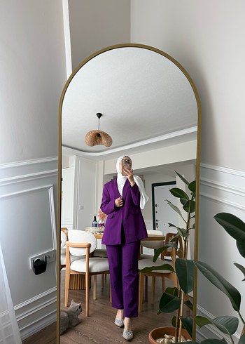 Diğer Mor Kadın Blazer Ceket ve Pantolon Takım