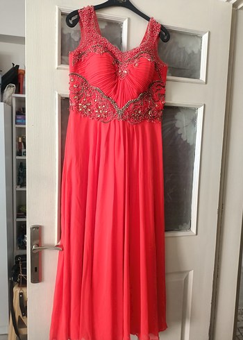 fuşya  Parlak Elbise Strappy inci işlemeli  Askılı - Görsel 5