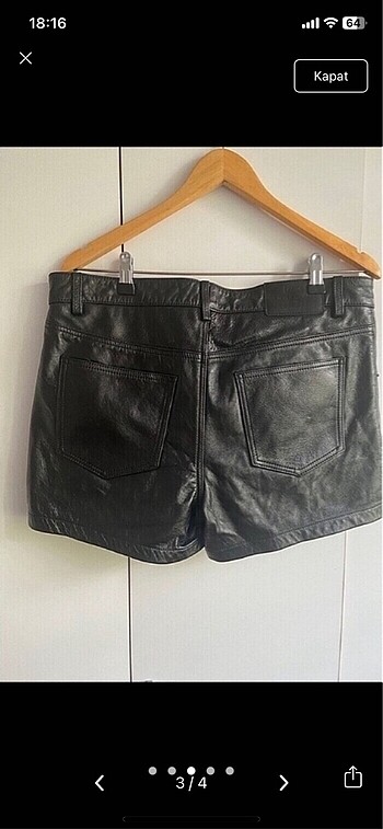 xl Beden Zara deri şort
