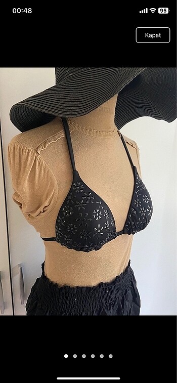 Koton desenlı bikini üstü