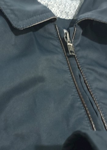 xxl Beden Erkek Mavi Fermuarlı Casual Ceket