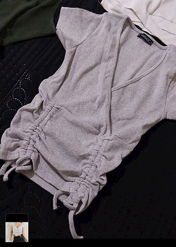 Gri mini üst - Görsel 2