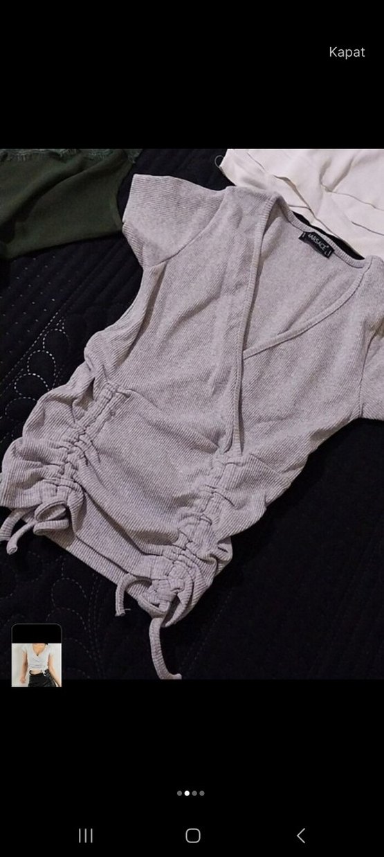 Gri mini üst - Görsel 2