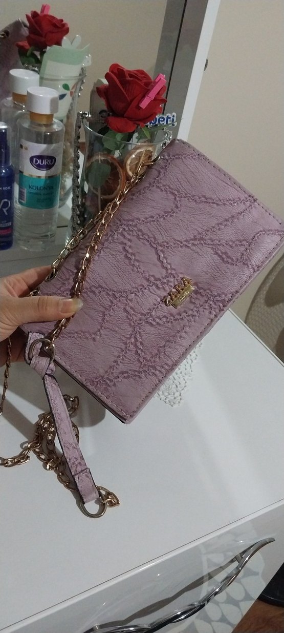 Zincir Detaylı mor  Çanta - Görsel 3