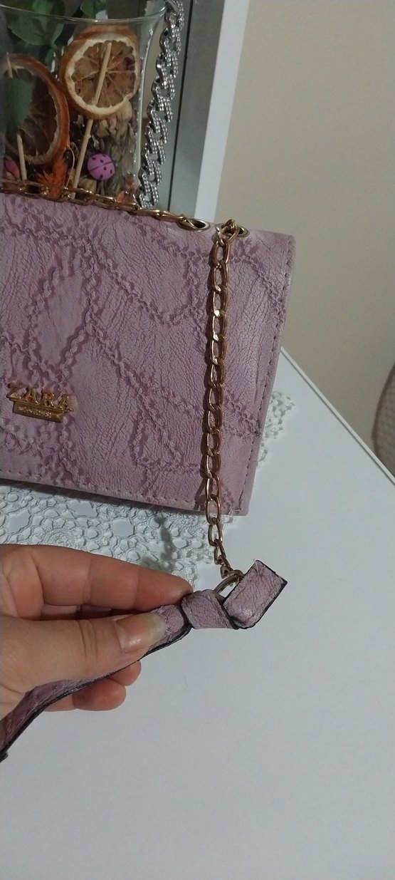 Zincir Detaylı mor  Çanta - Görsel 2
