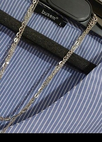 Mavi V Yakalı Uzun Kollu Denim Kadın Gömlek - Görsel 5