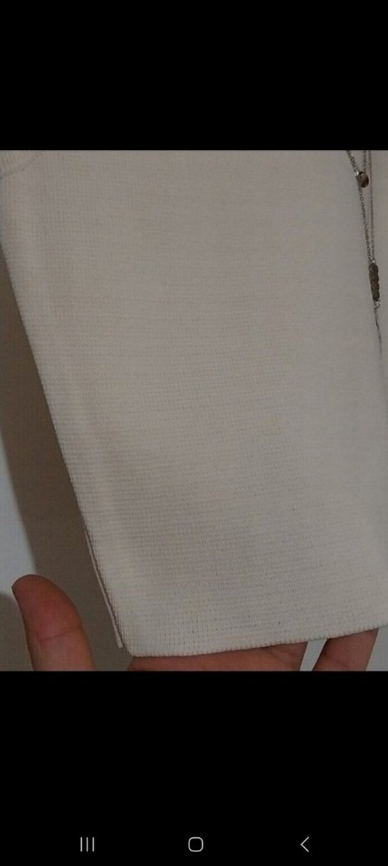 Kolsuz Kısa Bej Mini Keten Üst - Görsel 3