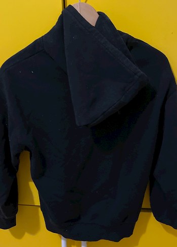 Zara Kız Çocuk 11 12 yaş zara Siyah Baskılı Kapüşonlu Sweatshirt