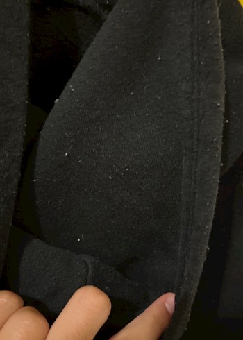 11-12 Yaş Beden Kız Çocuk 11 12 yaş zara Siyah Baskılı Kapüşonlu Sweatshirt