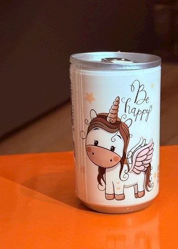 Unicorn desenli gazoz şeklinde ıslak mendil kutusu