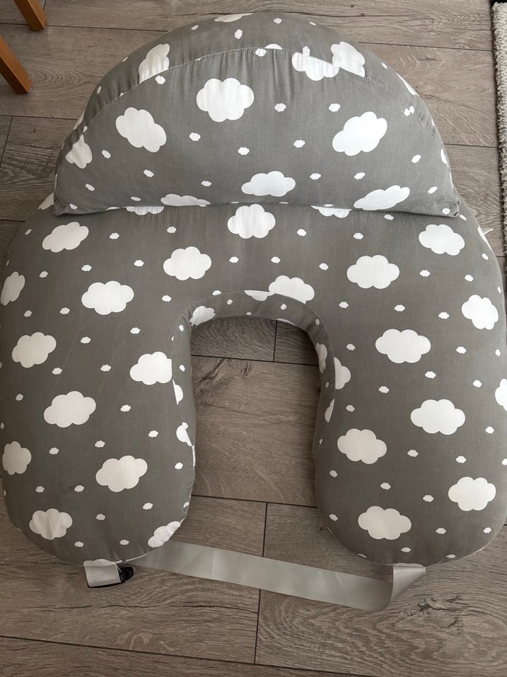 Gri Bulut Desenli Emzirme ve Hamile Yastığı - Görsel 3