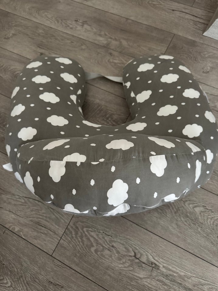 Gri Bulut Desenli Emzirme ve Hamile Yastığı - Görsel 2
