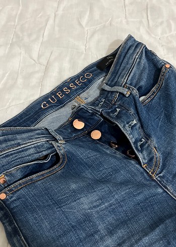 Guess Dugmeli Mavi Fit Kesim Kadin Kot Pantolon