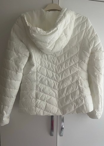 Stradivarius Beyaz Mini Pamuklu Ceket - Görsel 4