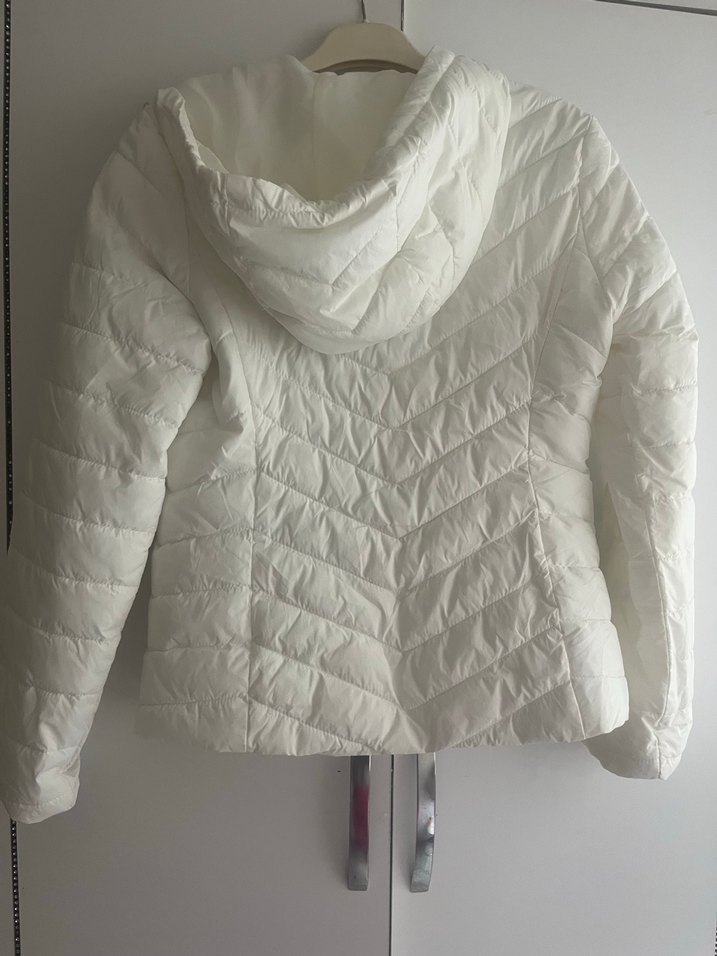 Stradivarius Beyaz Mini Pamuklu Ceket - Görsel 4