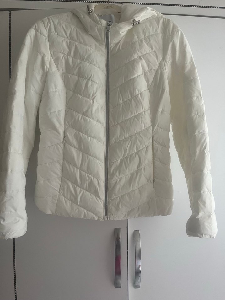 Stradivarius Beyaz Mini Pamuklu Ceket - Görsel 3