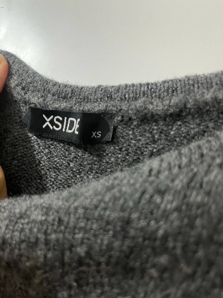 Gri Örgü Kadın Triko Bluz - Görsel 2