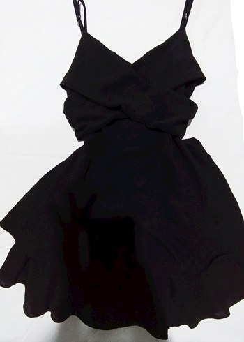 Siyah Drapeli V Yaka Midi Gotik Elbise