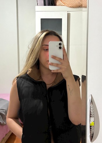 Diğer Siyah Deri Straplez Midi Yelek
