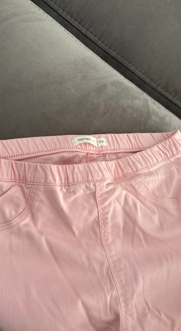 Kız Çocuk Pembe Pliseli Tayt - Görsel 2