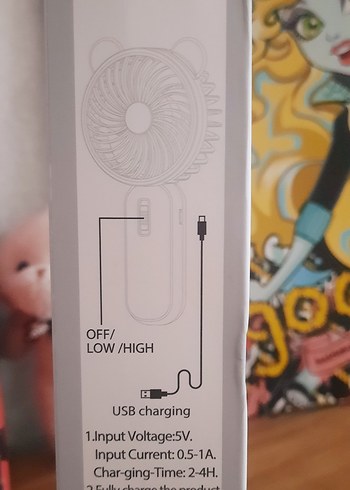 Diğer Mavi Mini Taşınabilir Vantilatör