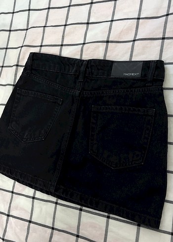 m Beden Siyah Kadın Midi Denim Etek