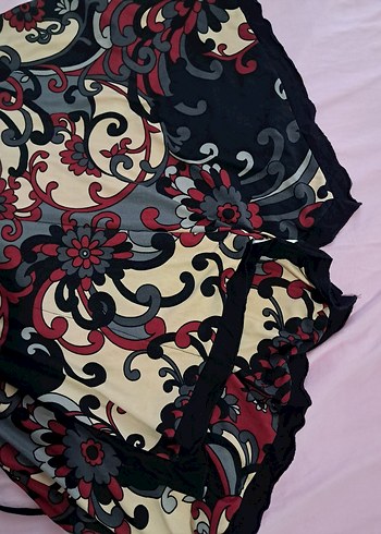 Bordo Vintage Bohem Uzun Elbise - Görsel 5