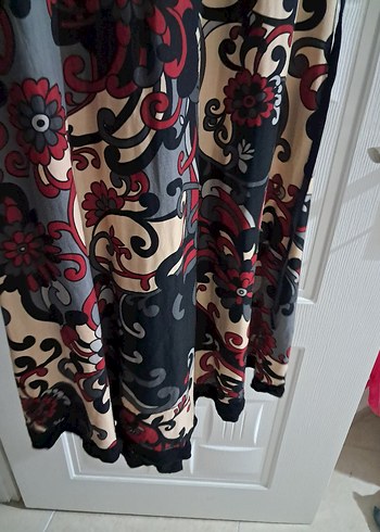 Bordo Vintage Bohem Uzun Elbise - Görsel 6