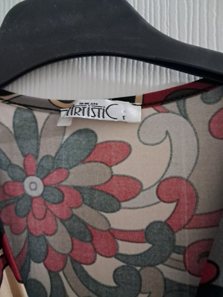 Bordo Vintage Bohem Uzun Elbise - Görsel 2