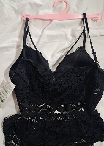 Siyah Bralet Dantel Sütyen ve Külot Takımı 85 beden - Görsel 7
