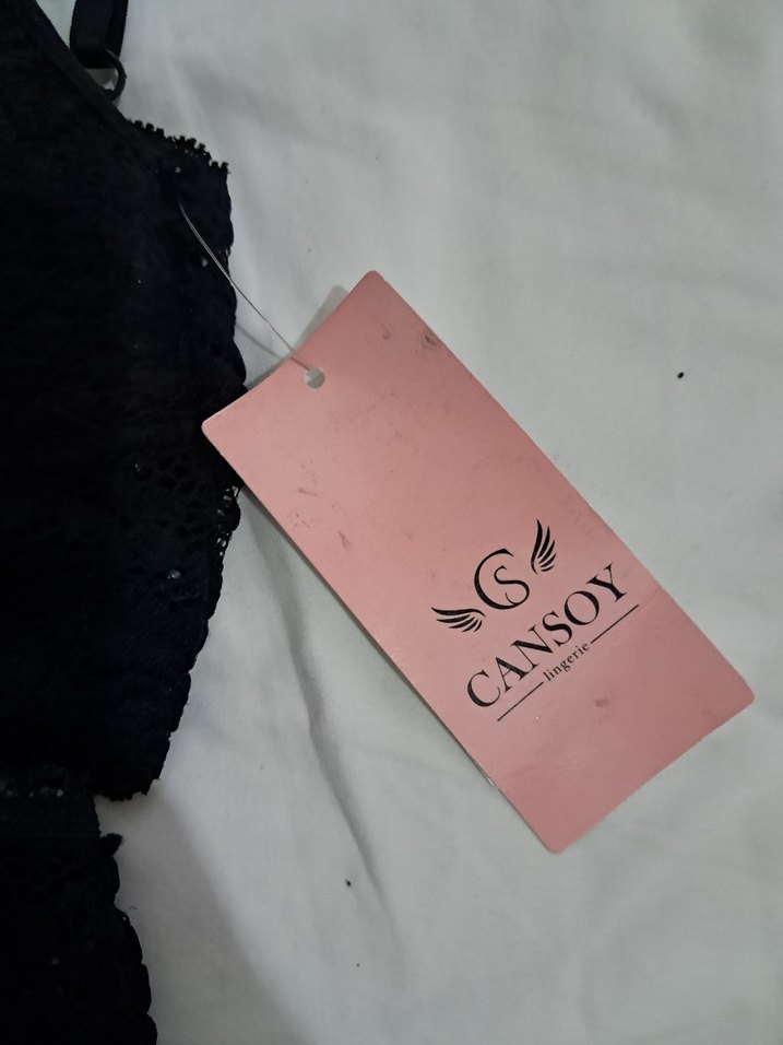 Siyah Bralet Dantel Sütyen ve Külot Takımı 85 beden - Görsel 5