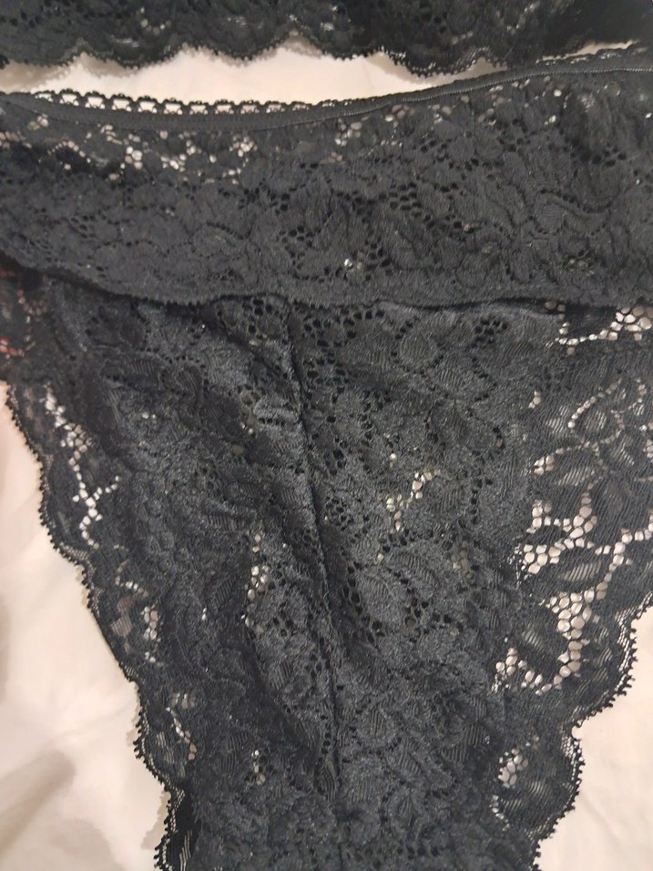 Siyah Bralet Dantel Sütyen ve Külot Takımı 85 beden - Görsel 3