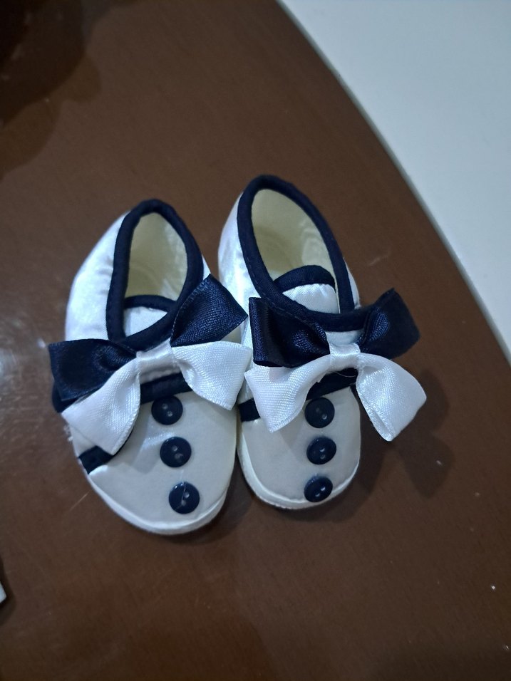 Beyaz Baskılı Çocuk Fiyonklu Papyon Seti - Görsel 3