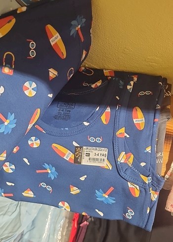 Çok Renkli Baskılı Gri Çocuk Atlet ADET FİYATIDIR TAM PENYEDİR - Görsel 5